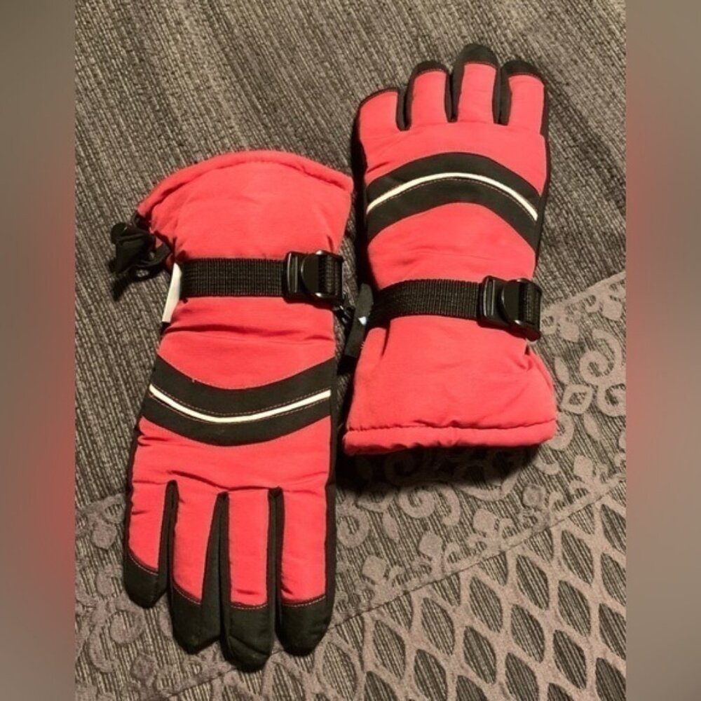 New Waterproof Thinsulate Isolation Ski Snow Snowboard Gloves Pink Black 7-16